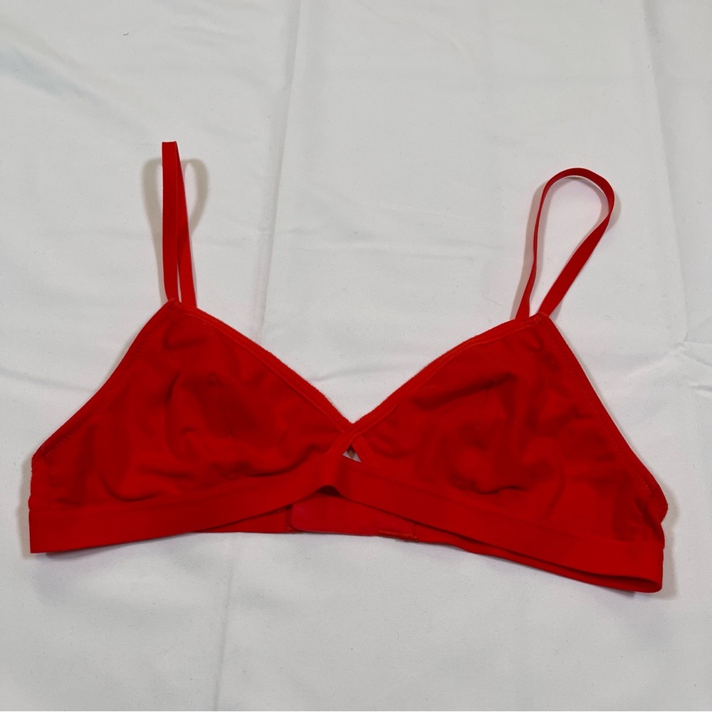 Madewell Bralette Red Women Unlined Size S‎ No Wire
